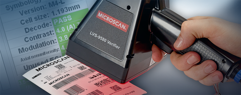 Mit dem Microscan Barcodeprüfgerät, können einfach !d und 